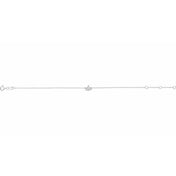 Platinum Initial S 6 1/2-7 1/2" Bracelet