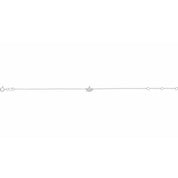 Platinum Initial S 6 1/2-7 1/2" Bracelet