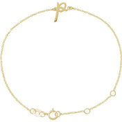 14K Yellow Initial P 6 1/2-7 1/2" Bracelet