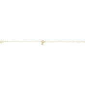 14K Yellow Initial G 6 1/2-7 1/2" Bracelet