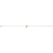 14K Rose Initial G 6 1/2-7 1/2" Bracelet