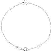 Platinum Initial R 6 1/2-7 1/2" Bracelet