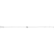 Platinum Initial R 6 1/2-7 1/2" Bracelet