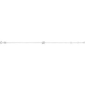Platinum Initial Z 6 1/2-7 1/2" Bracelet
