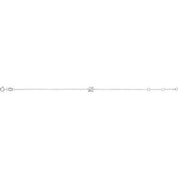 Platinum Initial Z 6 1/2-7 1/2" Bracelet
