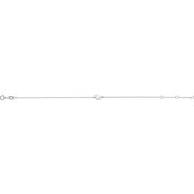 14K White Initial U 6 1/2-7 1/2" Bracelet