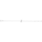 Platinum Initial J 6 1/2-7 1/2" Bracelet