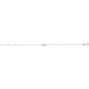 Platinum Initial W 6 1/2-7 1/2" Bracelet
