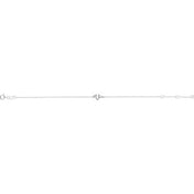 Platinum Initial V 6 1/2-7 1/2" Bracelet