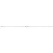 Platinum Initial V 6 1/2-7 1/2" Bracelet