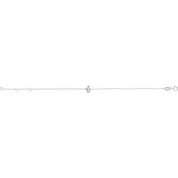 Platinum Initial I 6 1/2-7 1/2" Bracelet