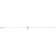 Platinum Initial B 6 1/2-7 1/2" Bracelet