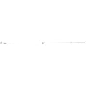Platinum Initial O 6 1/2-7 1/2" Bracelet