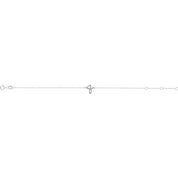 Platinum Initial Q 6 1/2-7 1/2" Bracelet