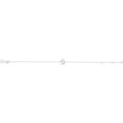 14K White Initial T 6 1/2-7 1/2" Bracelet