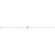 14K White Initial F 6 1/2-7 1/2" Bracelet