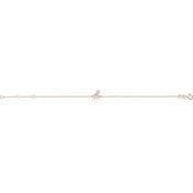 14K Rose Initial Y 6 1/2-7 1/2" Bracelet