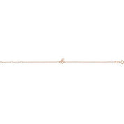 14K Rose Initial Y 6 1/2-7 1/2" Bracelet