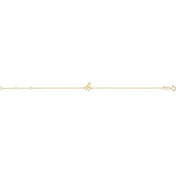 14K Yellow Initial Y 6 1/2-7 1/2" Bracelet