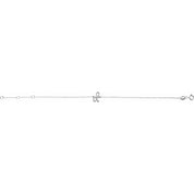 Platinum Initial D 6 1/2-7 1/2" Bracelet