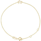 14K Yellow Initial R 6 1/2-7 1/2" Bracelet