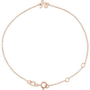 14K Rose Initial R 6 1/2-7 1/2" Bracelet