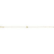 14K Yellow Initial R 6 1/2-7 1/2" Bracelet