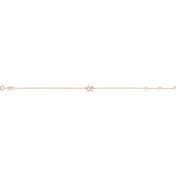 14K Rose Initial X 6 1/2-7 1/2" Bracelet