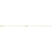 14K Yellow Initial X 6 1/2-7 1/2" Bracelet