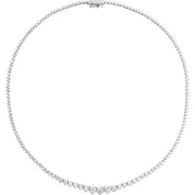 14K Lab-Grown Diamond Line Necklace in Various Carat Weights and Lengths