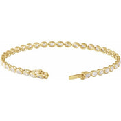14K Yellow 4 9/10 CTW Lab-Grown Diamond Line 7" Bracelet