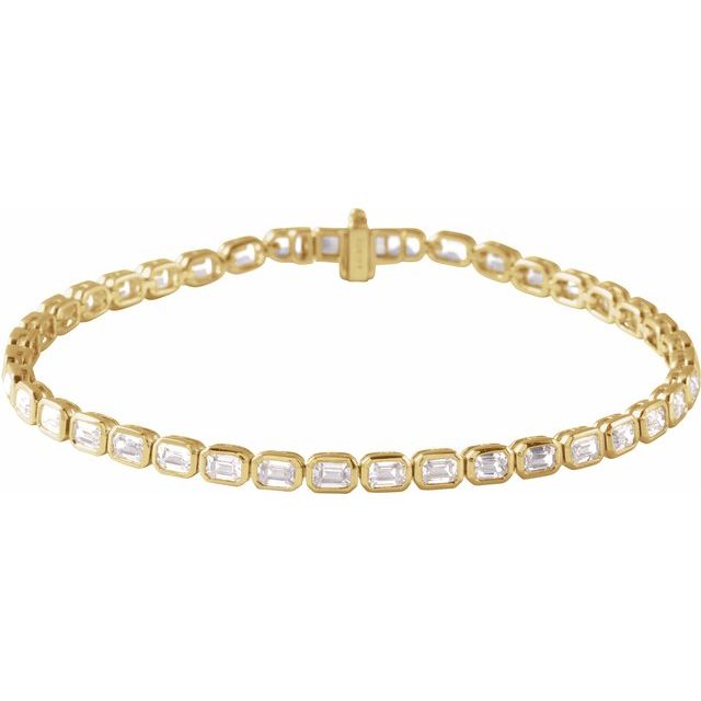 14K Yellow Gold 6 1/4 CTW Lab-Grown Diamond Line Bracelet - BRC963