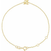 14K Yellow Initial Z 6 1/2-7 1/2" Bracelet