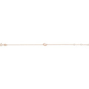 14K Rose Initial U 6 1/2-7 1/2" Bracelet