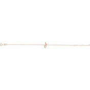 14K Rose Initial J 6 1/2-7 1/2" Bracelet