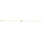 14K Yellow Initial J 6 1/2-7 1/2" Bracelet