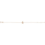 14K Rose Initial K 6 1/2-7 1/2" Bracelet