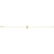 14K Yellow Initial K 6 1/2-7 1/2" Bracelet