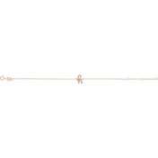 14K Rose Initial H 6 1/2-7 1/2" Bracelet