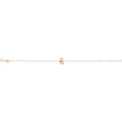 14K Rose Initial H 6 1/2-7 1/2" Bracelet