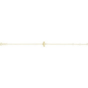 14K Yellow Initial F 6 1/2-7 1/2" Bracelet