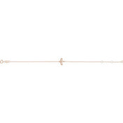 14K Rose Initial F 6 1/2-7 1/2" Bracelet