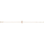 14K Rose Initial F 6 1/2-7 1/2" Bracelet