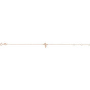 14K Rose Initial Q 6 1/2-7 1/2" Bracelet