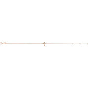 14K Rose Initial Q 6 1/2-7 1/2" Bracelet