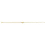14K Yellow Initial O 6 1/2-7 1/2" Bracelet