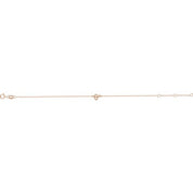14K Rose Initial O 6 1/2-7 1/2" Bracelet