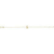 14K Yellow Initial B 6 1/2-7 1/2" Bracelet
