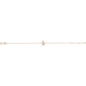 14K Rose Initial B 6 1/2-7 1/2" Bracelet