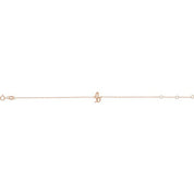 14K Rose Initial B 6 1/2-7 1/2" Bracelet